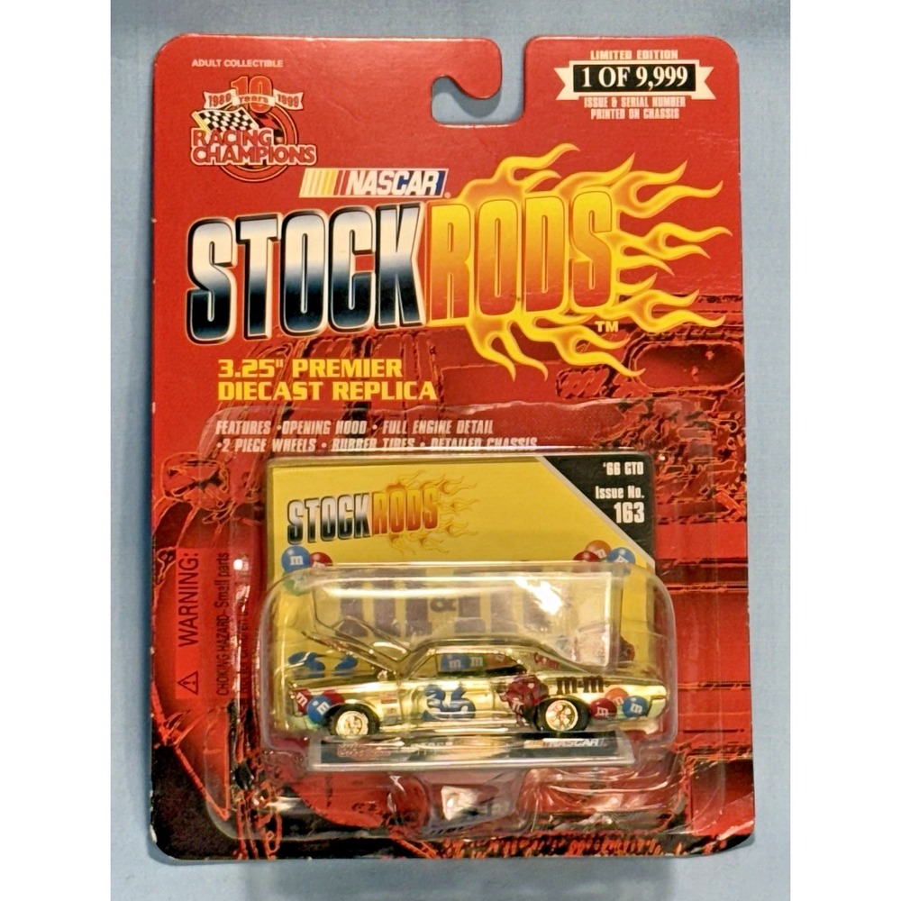Racing Champions‎ Stock Rods #36 M&M's '66 Pontiac GTO NASCAR Gold Diecast